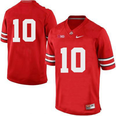 Ohio State Buckeyes Men's Only Number #10 Red Authentic Nike College NCAA Stitched Football Jersey WE19D47JF